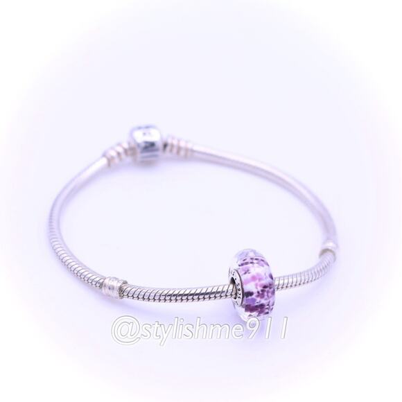 Authentic Pandora Shoreline Sea Glass Faceted Murano Charm - 791608 - Picture 5 of 8